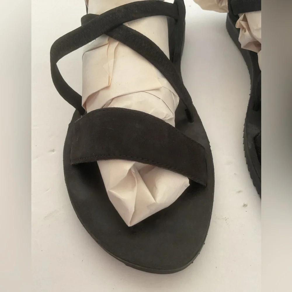 Eileen Fisher Black leather Sandals size 8.5 - Picture 8 of 10